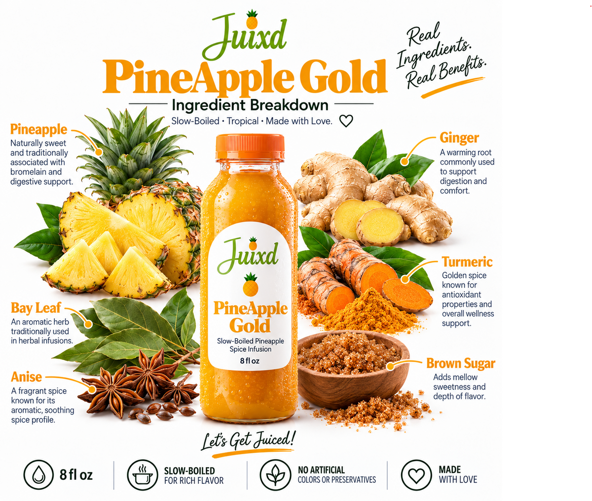Juixd PineApple Gold  | 8 fl oz